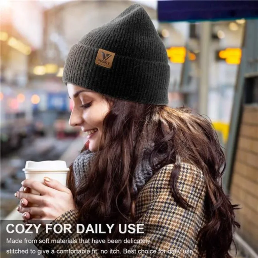 Beanie Men Slouchy Knit Skull Cap Warm Stocking Hats Guys Women Striped